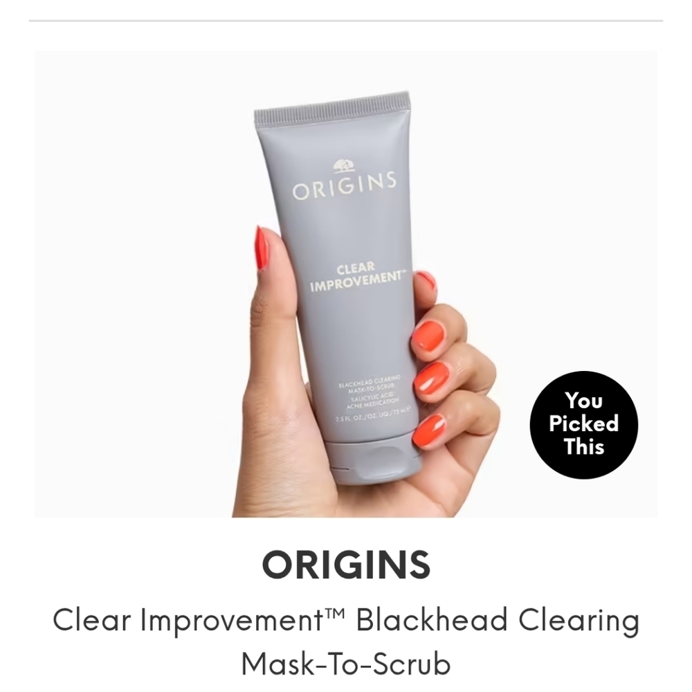 CLEARANCE! ORIGINS Clear Improvement Blackhead Clearing Mask-To-Scrub 2.5oz New